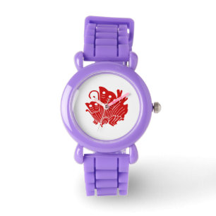 Montre Papillon asiatique Japonais Conception Kamon
