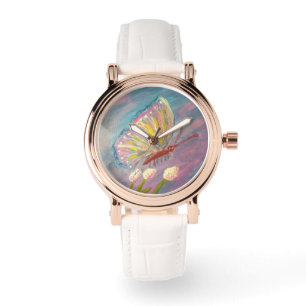 Montre Papillon de Printemps Pastel