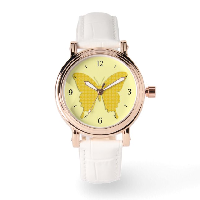 Montre Papillon en impression d'éclatement d'étoile - jau (Recto)