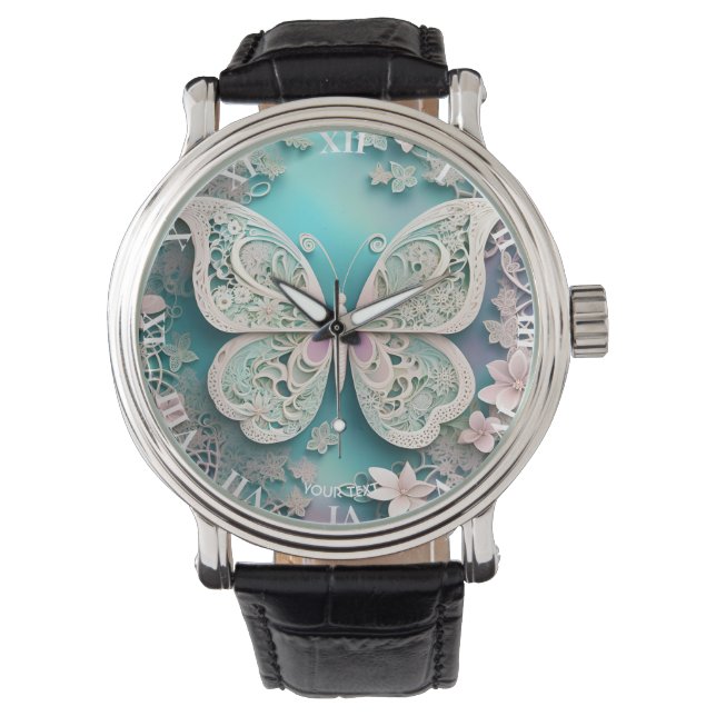 Montre Papillon Filigree Imaginaire mignon Pastel (devant)