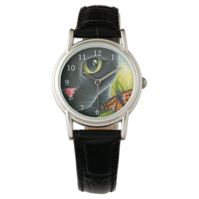 Montre Papillon noir Cat 555 (devant)