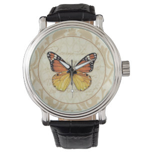 Montre Papillon orange vintage