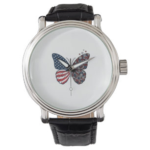 Montre Papillon patriotique vintage de la paix Vector Art