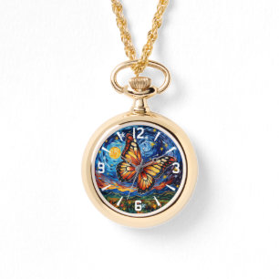 Montre Papillon peint étoile ciel étoilé Élégantes femmes