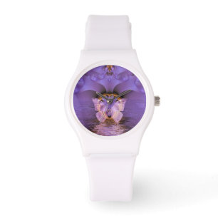 Montre Papillon pourpre Abstrait