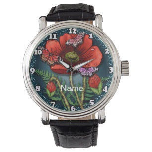 Montre Papillon Red Poppy