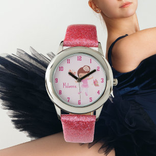 Montre Papillon rose moderne Boho Ballerina