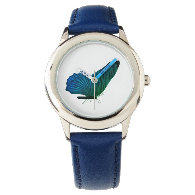 Montre Papillon Turquoise (devant)