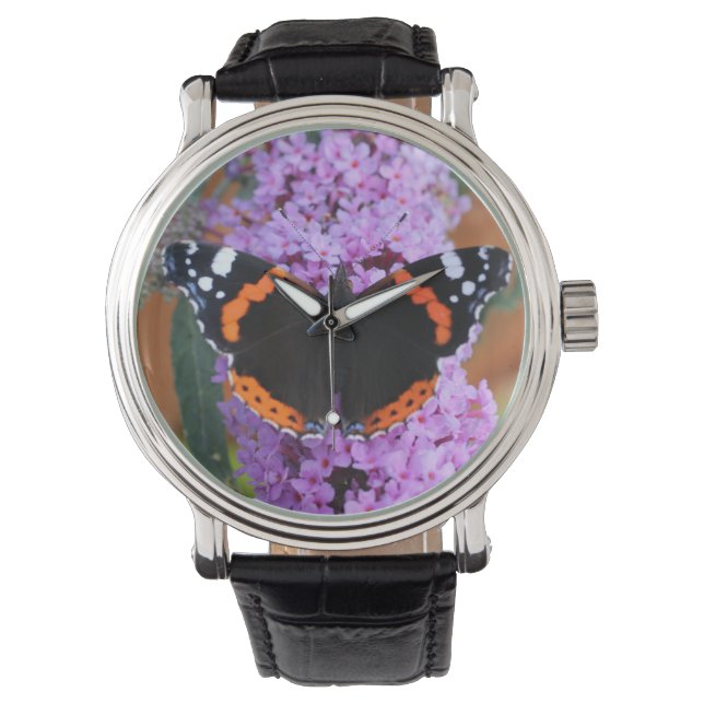 Montre Papillon Vanessa atalanta (devant)