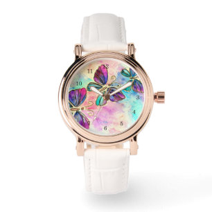 Montre papillon volant coloré