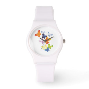 Montre Papillons colorés