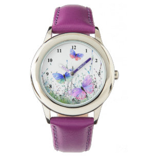 Montre Papillons colorés du printemps Voler dans la natur