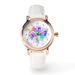 Montre Papillons Colorés Regardent 