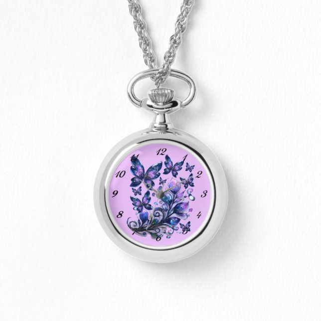Montre Papillons Cosmic Sparkle Rose (Recto)