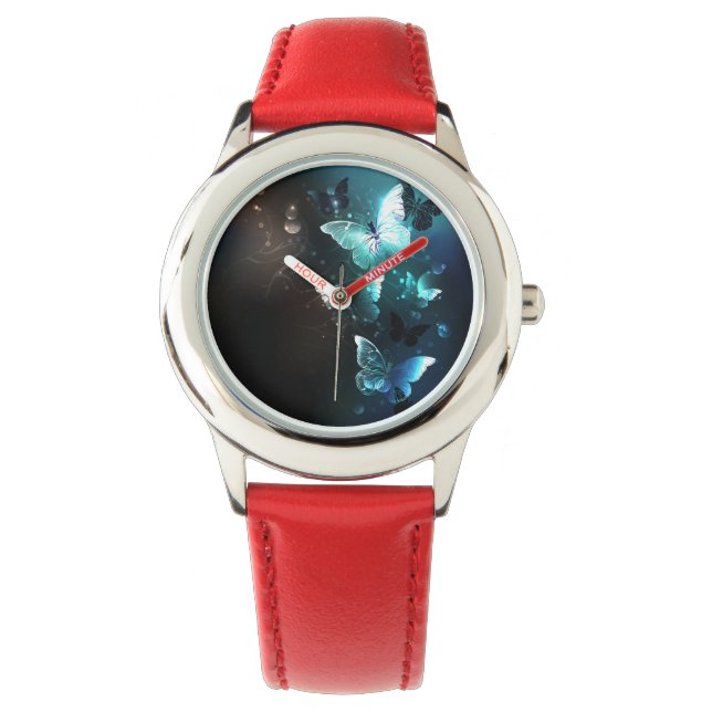 Montre Papillons de nuit à la menthe (devant)