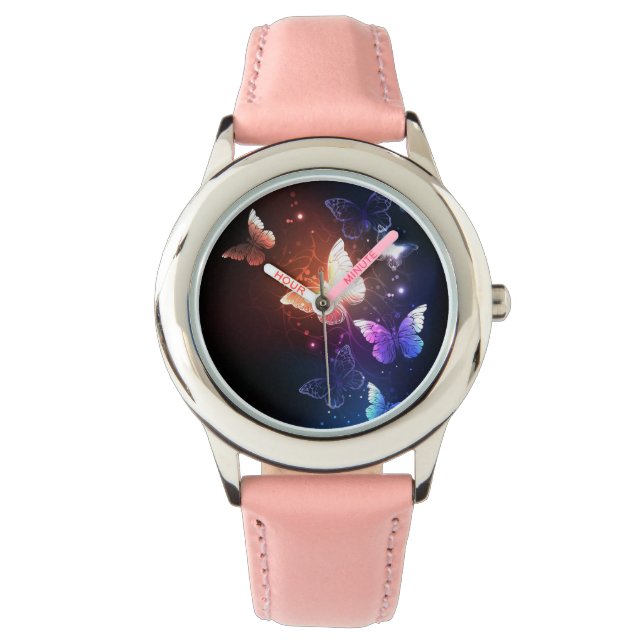 Montre Papillons de nuit lumineux (devant)