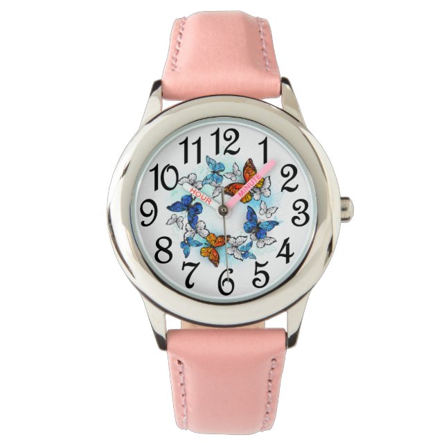 Montre Papillons Enfants En Vol (devant)