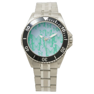 Montre papillons verts yaie en puissance