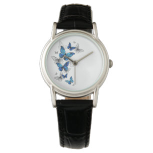 Montre Papillons volants bleus Morpho