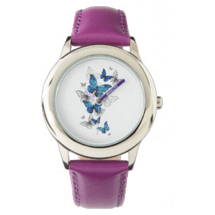 Montre Papillons volants bleus Morpho