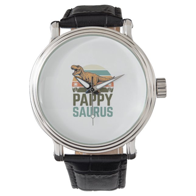Montre Pappysaurus Drôle Dinosaure Vintage Chemise Couche (devant)