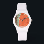 Montre Parade Abstraite des oeufs par Erica J Vess<br><div class="desc">Cette peinture abstraite d'Erica J Vess présente une parade d'oeufs défilant au-delà d'une bande d'orange. La pièce à panneaux multiples ferait un excellent début à une collection d'art moderne. Commandez les vôtres dès aujourd'hui !</div>