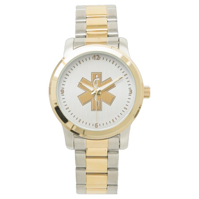 Montre Paramedic EMT EMS Gold et Silver (devant)