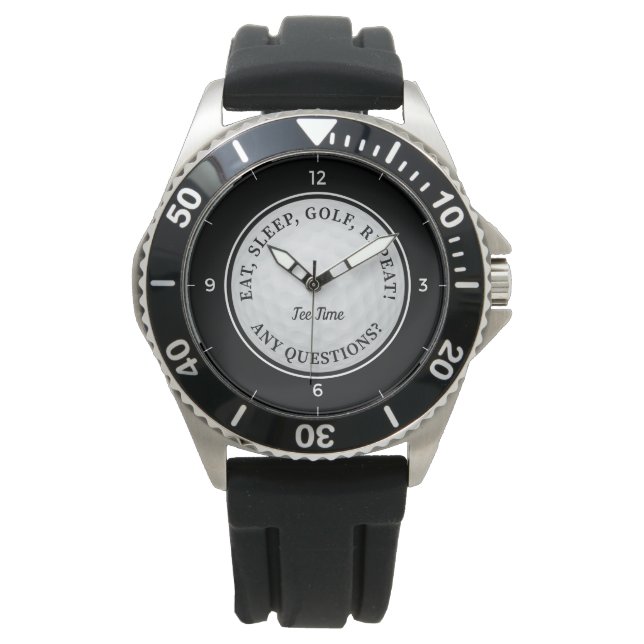 Montre Parcours de golf de balle de sport de golf noir bl (devant)