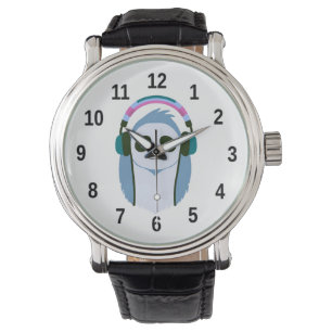 Montre Paresse de dessin avec casque