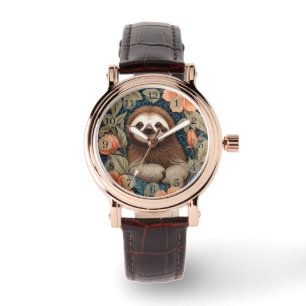 Montre Paresseux Mignon Élégant Floral Inspiré de William
