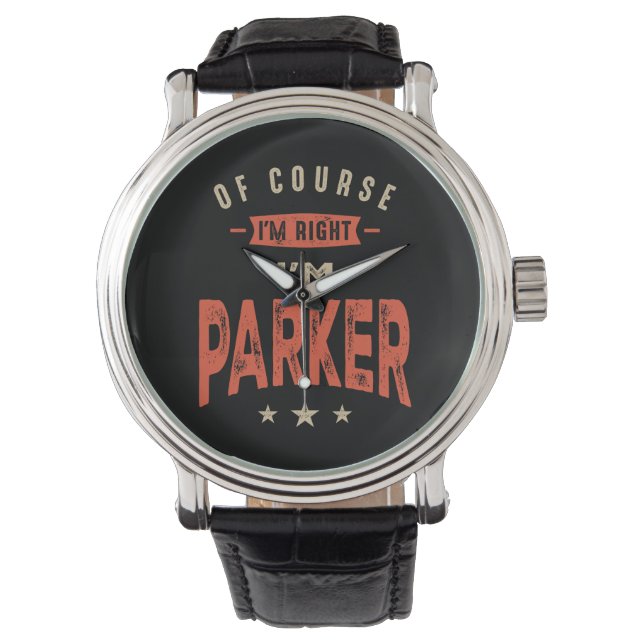 Montre Parker Nom Funny Personnalisé Anniversaire Parker (devant)
