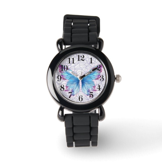 montre parties scintillant argent pour enfants (Recto)