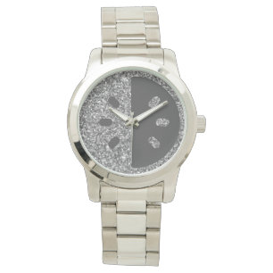 Montre Parties scintillant argentée