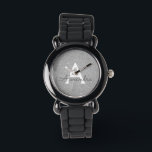 Montre Parties scintillant d'argent et Monogramme étincel<br><div class="desc">Parties scintillant Argent Faux et Monogramme Élégant Parkle. Cette montre peut être customisée pour inclure votre nom initial et prénom. La Parties scintillant Watch fait un grand cadeau de Fête des mariées,  fête d'anniversaire ou fête de bachelorette pour cette personne spéciale qui aime le rose.</div>