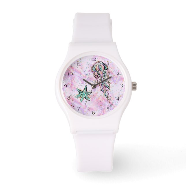 Montre *~* Parties scintillant de plage Art Star Poisson  (Recto)