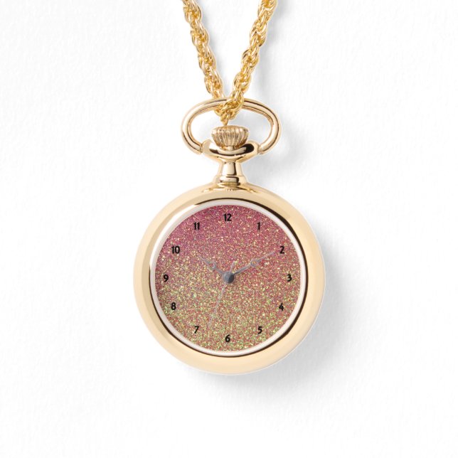 Montre Parties scintillant d'or rose - Enveloppement de l (Recto)