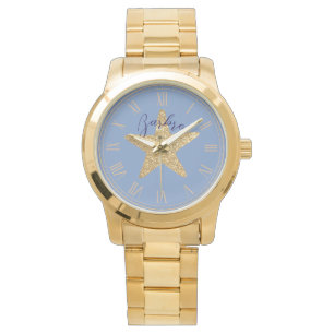 Montre Parties scintillant dorée sur mesure luxe étoile