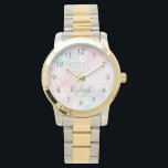 Montre Parties scintillant glamour rose Joli Motif<br><div class="desc">Personnalisez facilement ce joli motif de parties scintillant de livre rose avec votre nom et/ou monogramme personnalisés.</div>