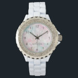 Montre Parties scintillant glamour rose Joli Motif<br><div class="desc">Personnalisez facilement ce joli motif de parties scintillant de livre rose avec votre nom et/ou monogramme personnalisés.</div>