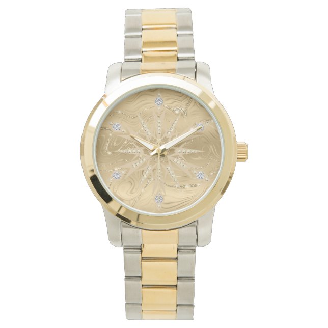 Montre Parties scintillant Or de luxe Snowflake Diamond (devant)