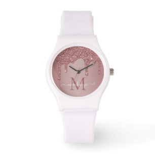 Montre Parties scintillant Rose de luxe étincelante  Mono