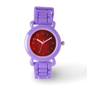 Montre Parties scintillant rouge et noire