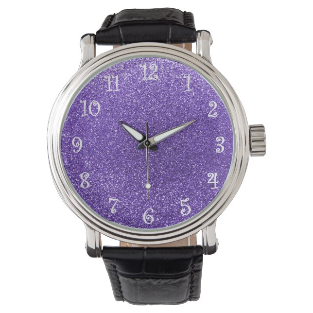 Montre Parties scintillant violette (devant)