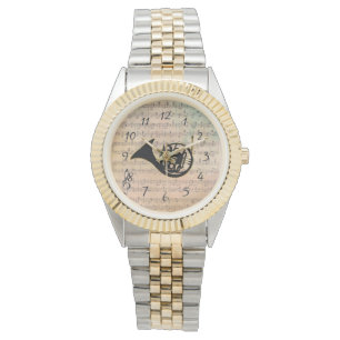 Montre Partition vintage Avec Corne Française