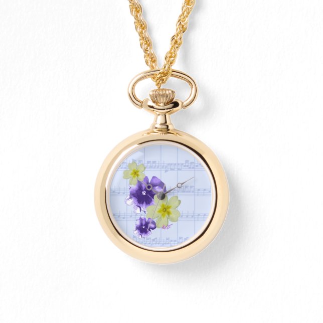 Montre Partition violette et jaune (Recto)