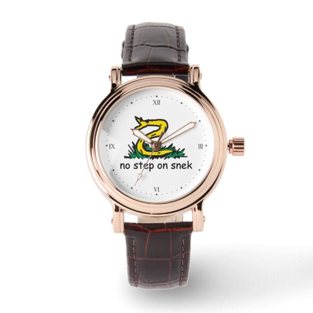 Montre Pas de pas sur les mèmes de snek Gadsden parodie S (Recto)
