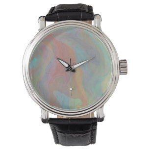 Montre Pastel Aquarelle Art Abstrait