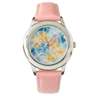 Montre Pastel Azulejo Watercolor Mosaic Watch – Portugues