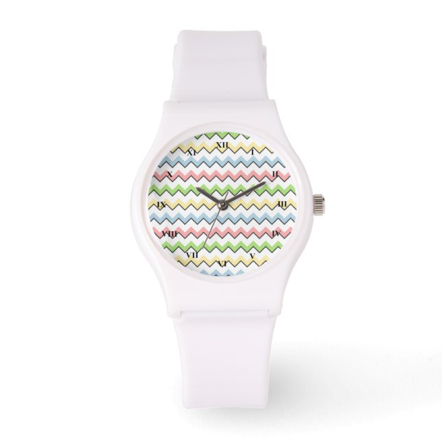 Montre Pastel Chevron-Drop Shadow par Shirley Taylor (Recto)