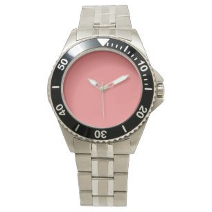 Montre Pastel Coral couleur solide   Classique   Élégant